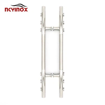 Manija de puerta característica en forma de H pulida con estilo de acero inoxidable moderno