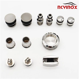 Sistema de puerta corrediza de ducha de acero inoxidable hidráulico de lijado de tubo redondo Accesorios de hardware de vidrio